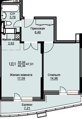 квартира г Щёлково микрорайон Соболевка, к 8, Щёлково городской округ фото 1