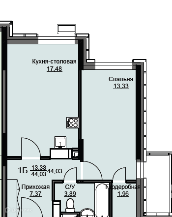 квартира г Щёлково микрорайон Соболевка, к 8, Щёлково городской округ фото 1