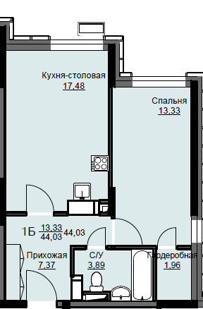 квартира г Щёлково микрорайон Соболевка, к 8, Щёлково городской округ фото 1