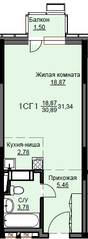 квартира г Щёлково микрорайон Соболевка, к 8, Щёлково городской округ фото 1