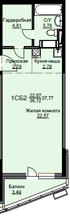 квартира г Щёлково микрорайон Соболевка, к 8, Щёлково городской округ фото 1