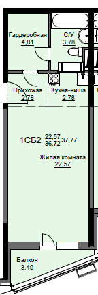 квартира г Щёлково микрорайон Соболевка, к 8, Щёлково городской округ фото 1