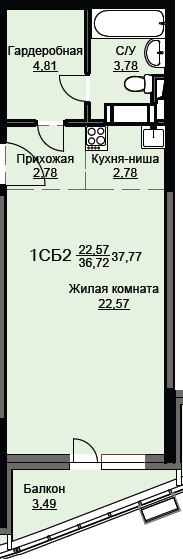 квартира г Щёлково микрорайон Соболевка, к 8, Щёлково городской округ фото 1