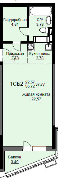 квартира г Щёлково микрорайон Соболевка, к 8, Щёлково городской округ фото 1