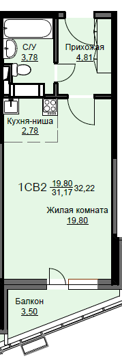 квартира г Щёлково микрорайон Соболевка, к 8, Щёлково городской округ фото 1