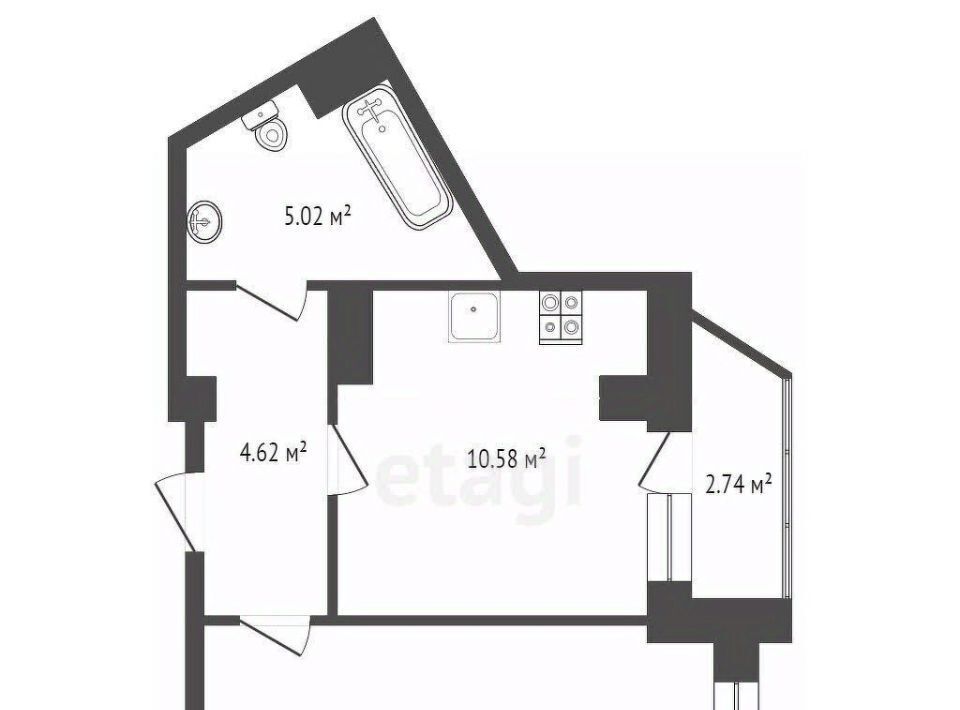 квартира г Батайск ул Луначарского 177бк/2 фото 2