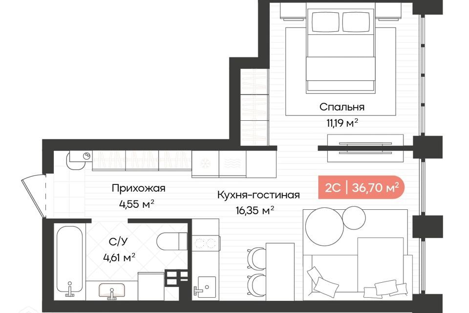 квартира г Новосибирск р-н Октябрьский ул Ленинградская 341 городской округ Новосибирск фото 1