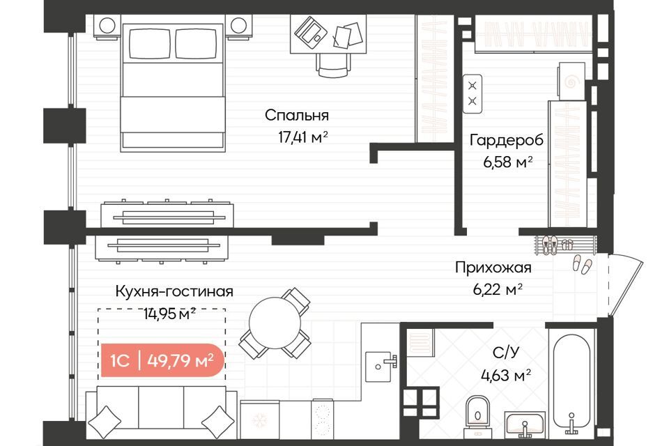 квартира г Новосибирск р-н Октябрьский ул Ленинградская 341 городской округ Новосибирск фото 1