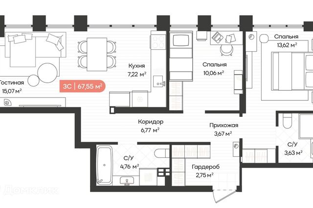 квартира р-н Октябрьский городской округ Новосибирск фото