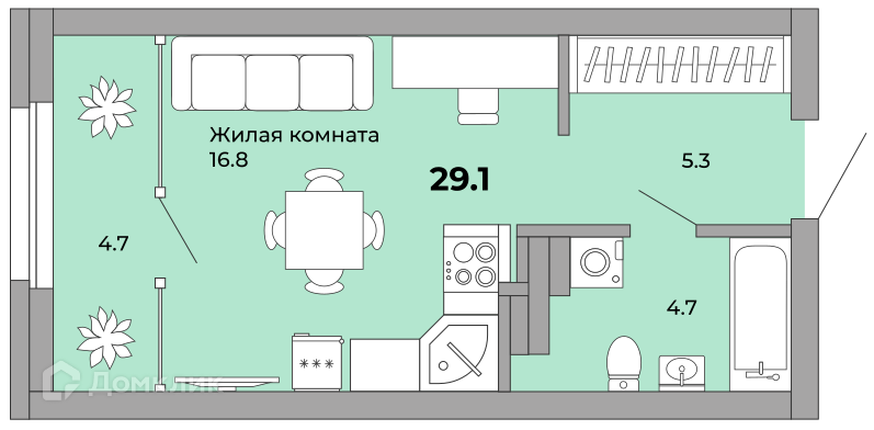 квартира г Екатеринбург пер Черниговский Екатеринбург городской округ фото 1