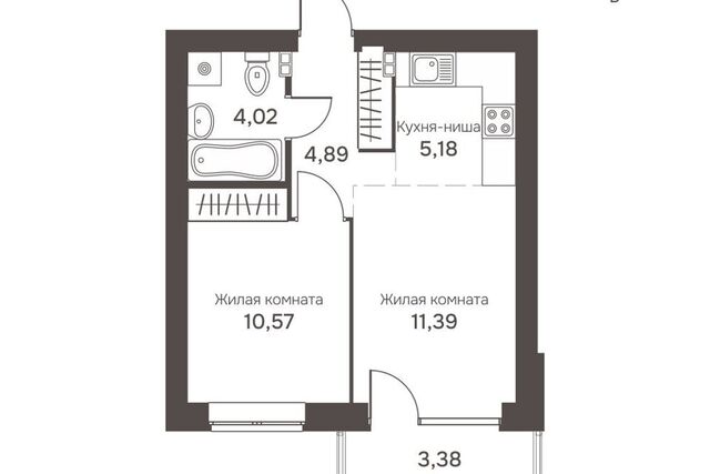 квартира п Кирпичный городской округ Среднеуральск, Северные Ворота, 2 стр 1 фото