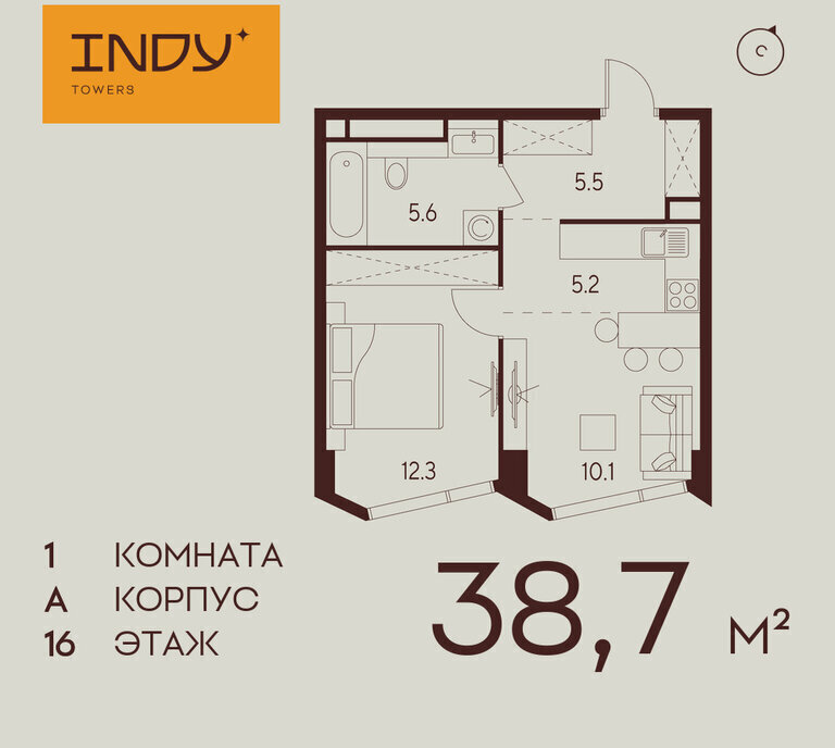 квартира г Москва метро Зорге жилой комплекс Инди Тауэрс фото 1