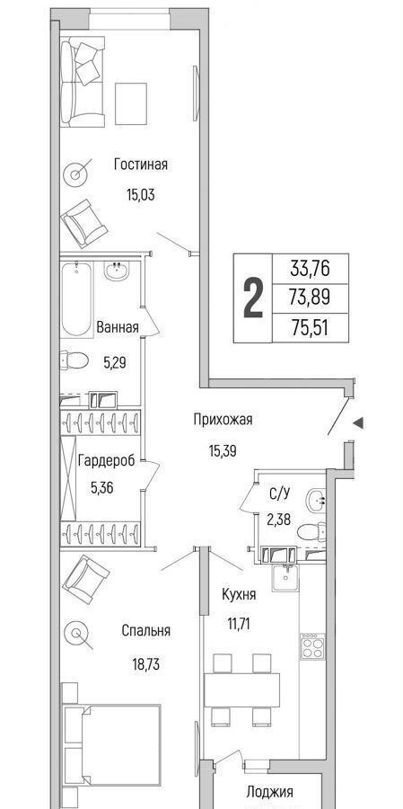 квартира г Красногорск Жилой дом М-5 ш. Новорижское фото 4