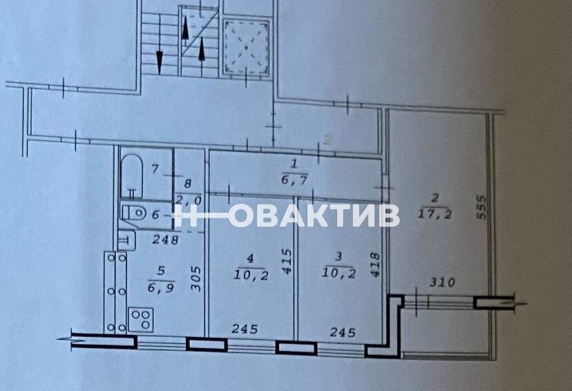 квартира г Новосибирск Заельцовская ул Жуковского 106/1 фото 15