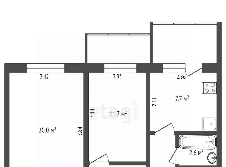 квартира г Якутск ул Кузьмина 34/3 фото 15