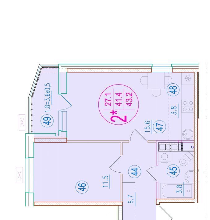 квартира г Краснодар р-н Прикубанский ул им. генерала Корнилова 18/1 фото 1