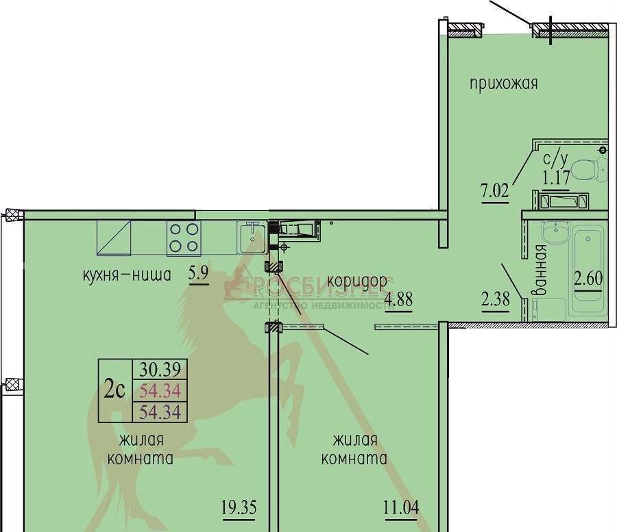 квартира г Новосибирск р-н Кировский ул Бронная 2/6с фото 2