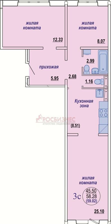 квартира г Новосибирск Золотая Нива ул В.Высоцкого 143/9 фото 4