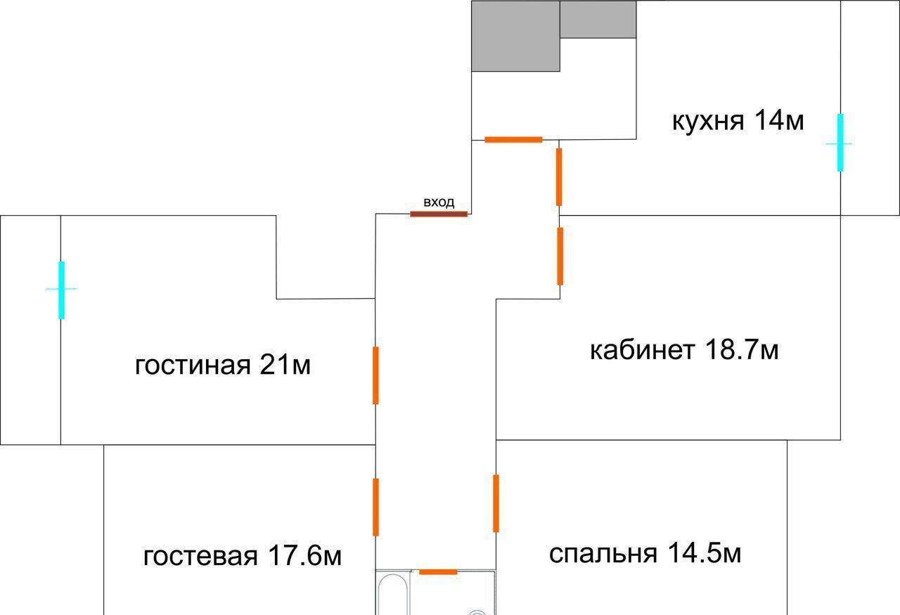 квартира г Санкт-Петербург п Шушары пр-кт Новгородский 4 метро Купчино р-н Пушкинский фото 15