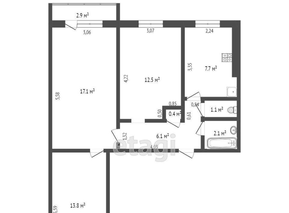 квартира г Самара р-н Промышленный ул Стара Загора 70 фото 15