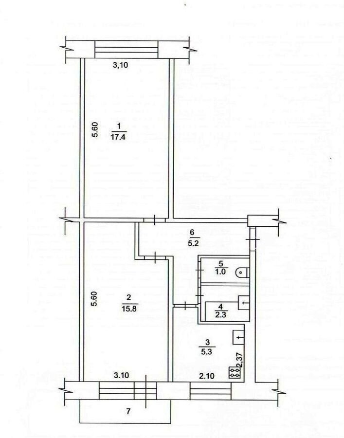 квартира г Нефтекамск пр-кт Юбилейный 13а фото 15