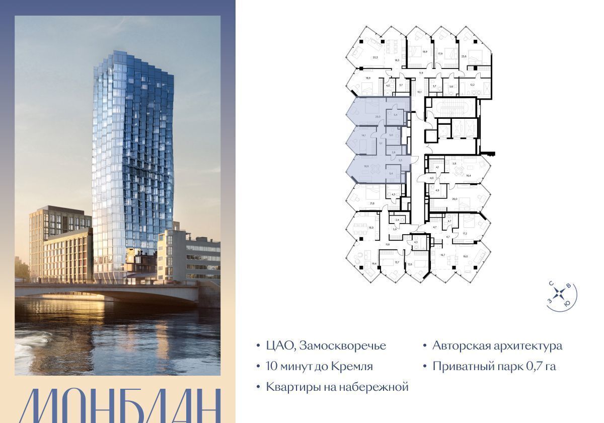 квартира г Москва метро Павелецкая наб Шлюзовая 2/1с 1 Элитный жилой комплекс «Монблан» муниципальный округ Замоскворечье фото 2