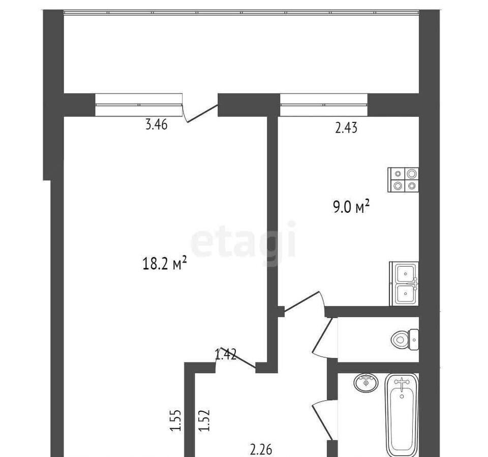 квартира г Тюмень р-н Калининский ул Орловская 35 фото 11