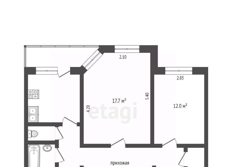 квартира г Сургут 9-10-й микрорайон ул Энергетиков 1 фото 2