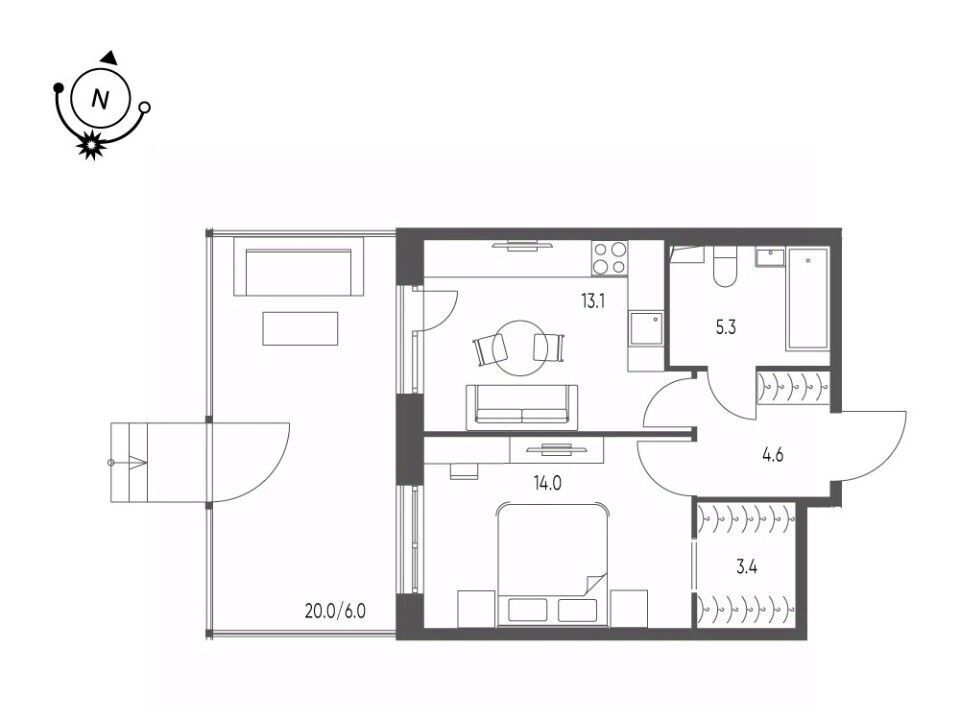 квартира г Омск р-н Кировский микрорайон Зелёная Река 13 фото 1