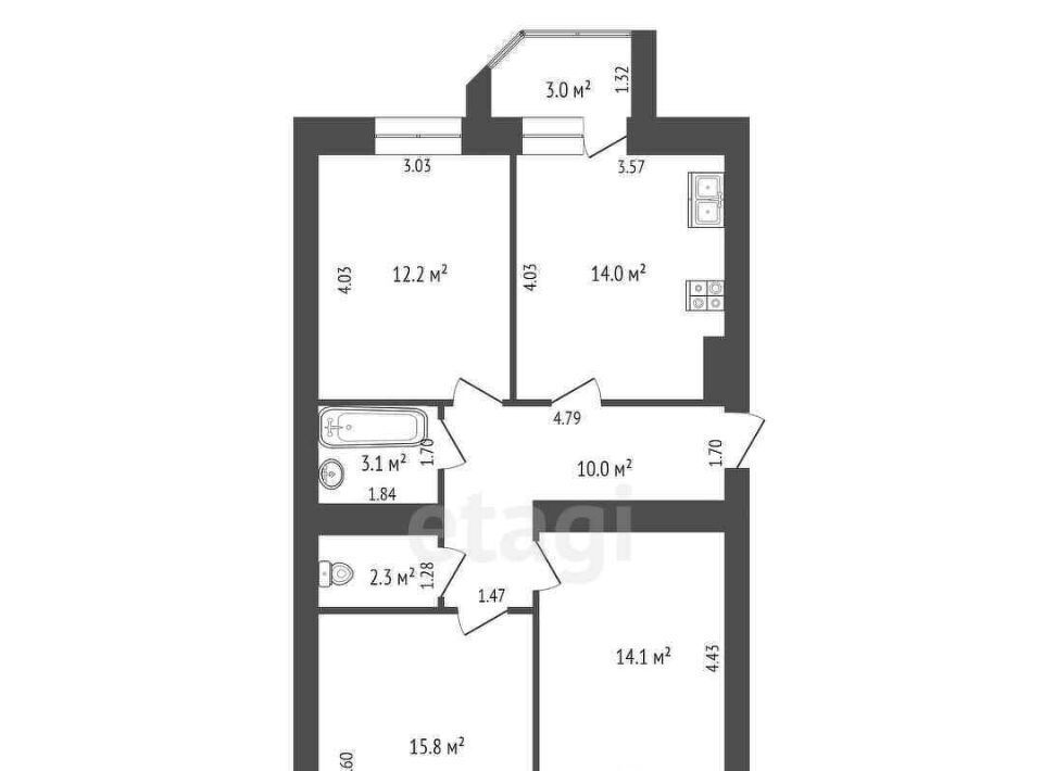 квартира г Великий Новгород ул Кочетова 22 фото 2