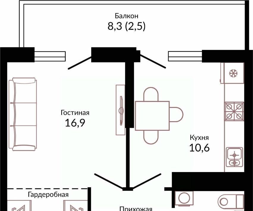 квартира г Краснодар р-н Прикубанский ул Конгрессная 43 фото 1