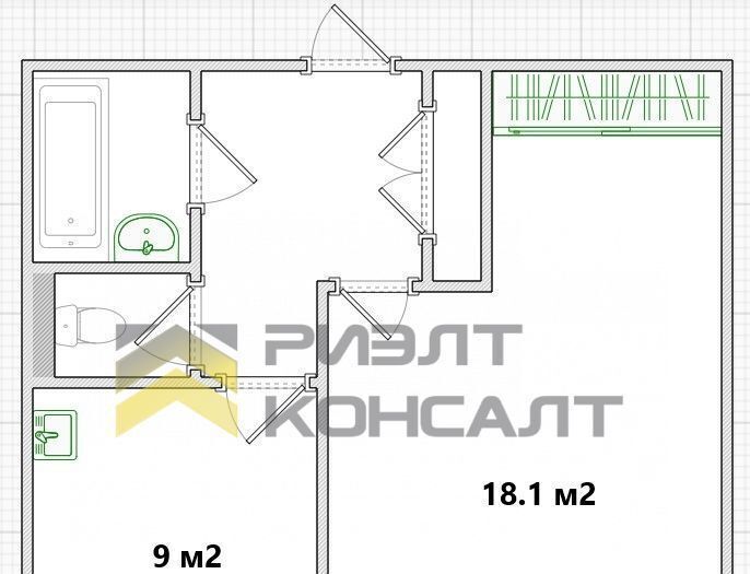 квартира г Омск р-н Советский Заозёрный пр-кт Менделеева 41 фото 16