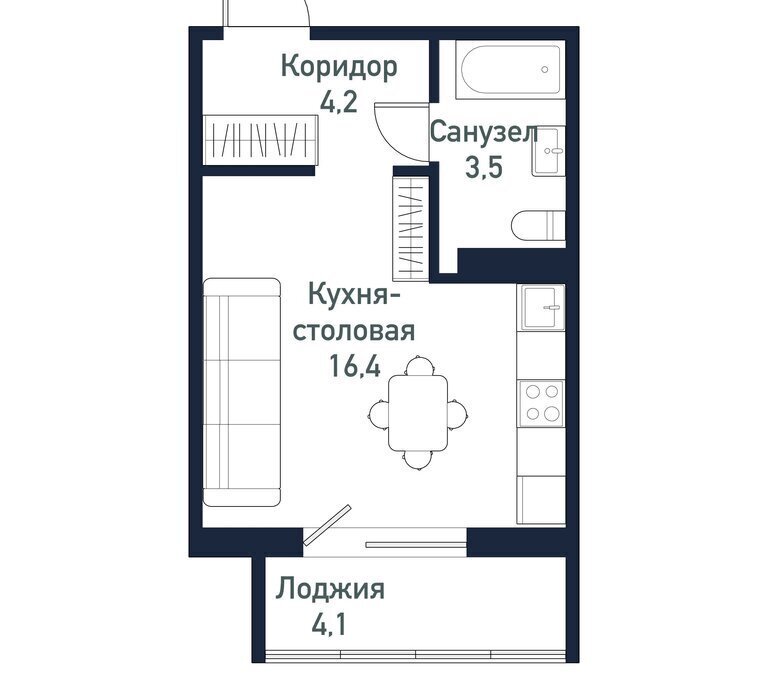 квартира п Западный р-н мкр Притяжение ул имени ефрейтора Потехина 4 Кременкульское сельское поселение фото 1