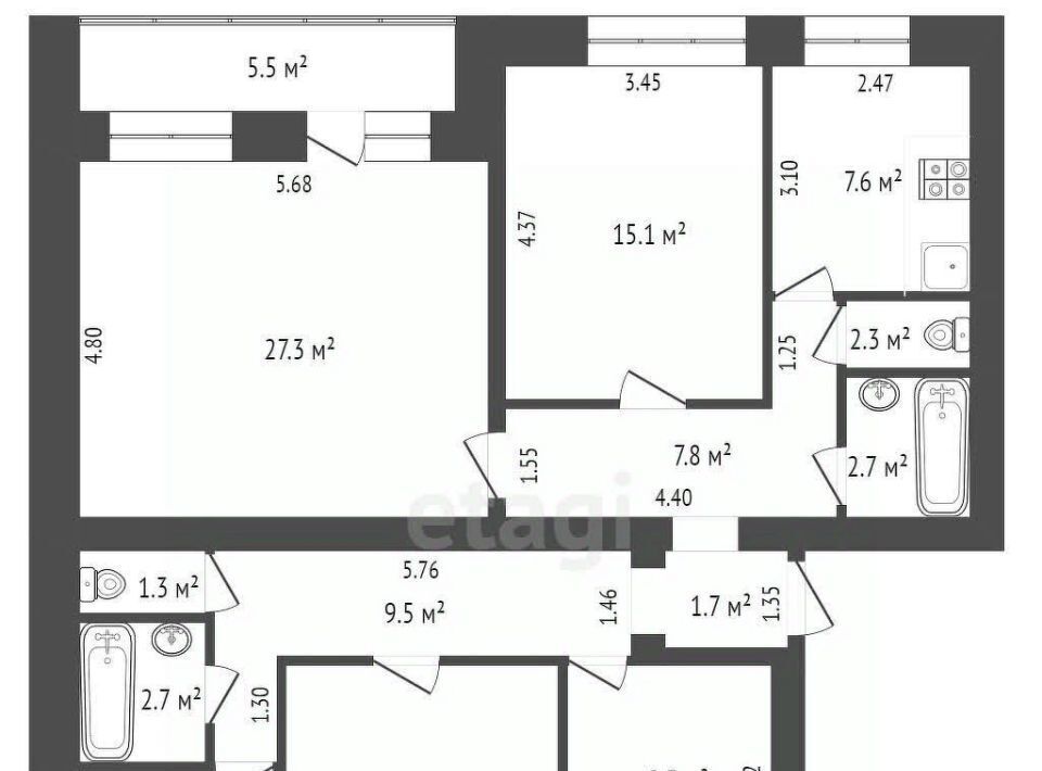 квартира г Самара р-н Советский ул Дыбенко 122 фото 2