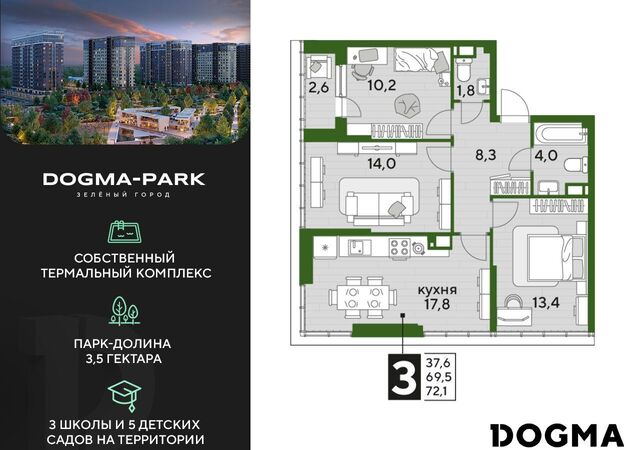 р-н Прикубанский ул Красных Партизан 1 Мкр. «DOGMA PARK» фото