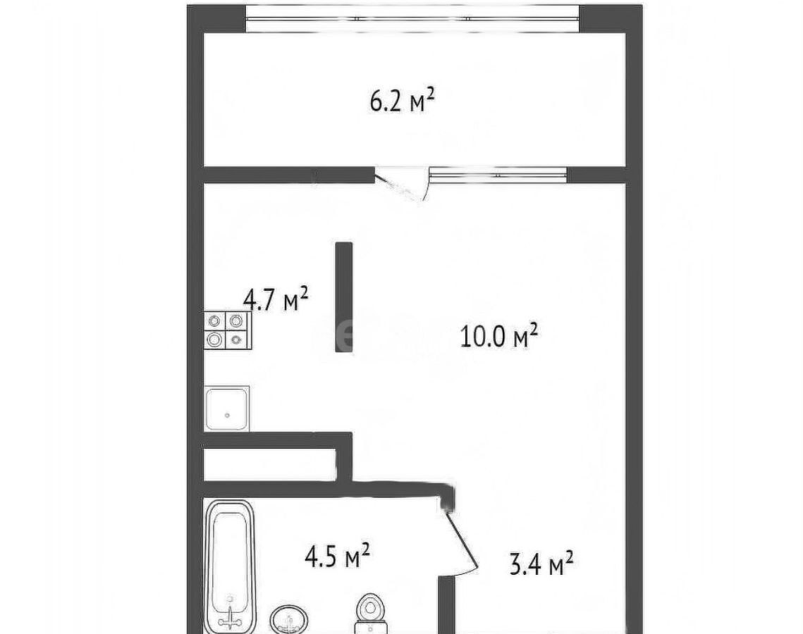 квартира г Тюмень р-н Восточный ул Мельникайте 151 ЖК Корней корп. 1 фото 8