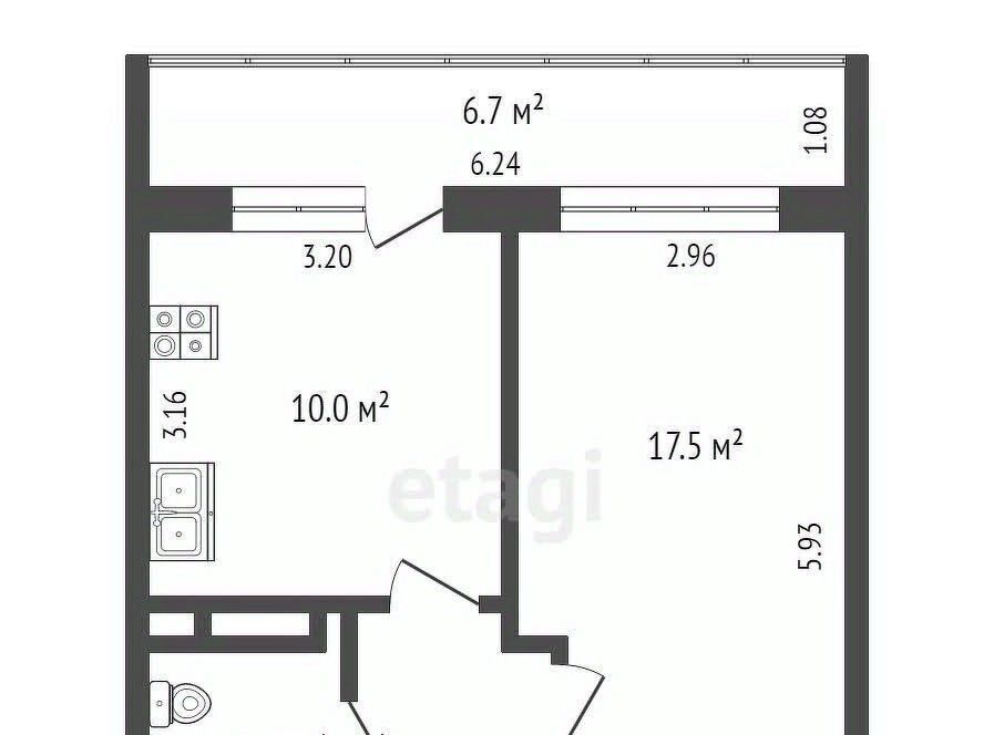 квартира г Череповец р-н Зашекснинский пр-кт Октябрьский 57а фото 2