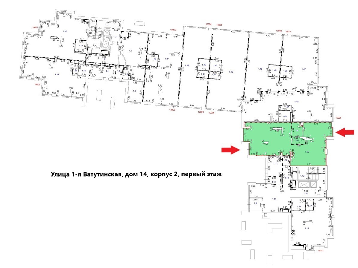 свободного назначения г Москва п Десеновское ул 1-я Ватутинская 14 корпус 2, Этаж № 1 фото 7