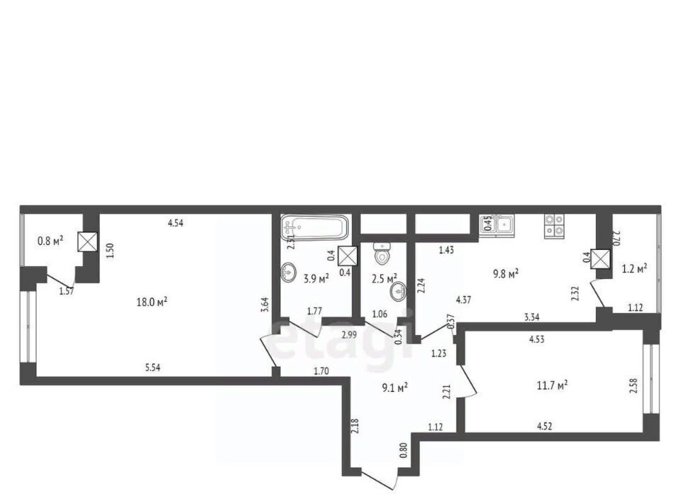 квартира г Калининград р-н Московский ул Аллея смелых 204к/1 фото 22