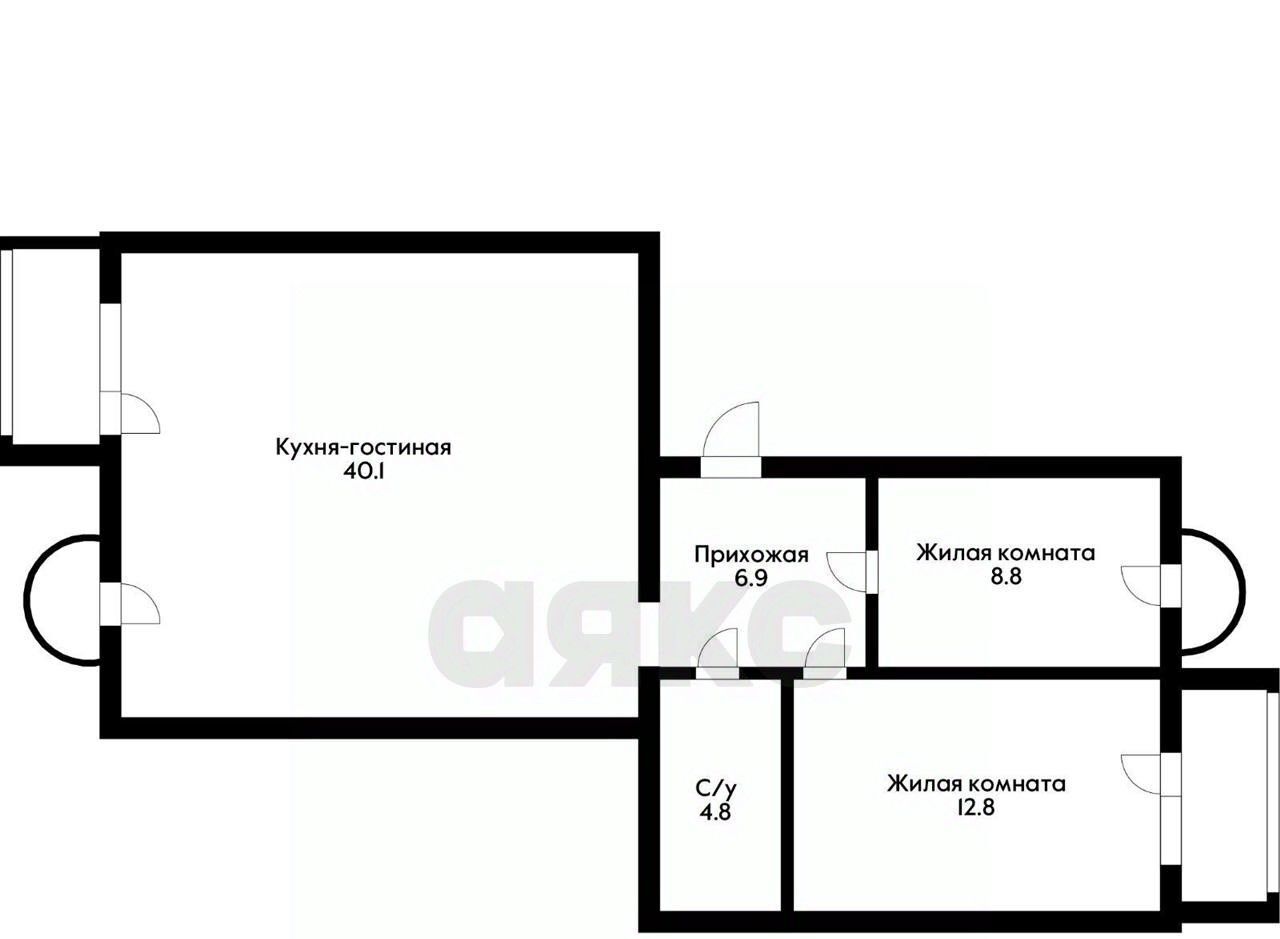 квартира г Краснодар р-н Прикубанский Музыкальный ул им. Сергея Есенина фото 10