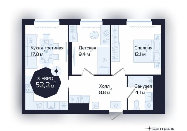 р-н Центральный ул Новгородская 20 ЖК «Да. Квартал Централь» Центральный административный округ фото