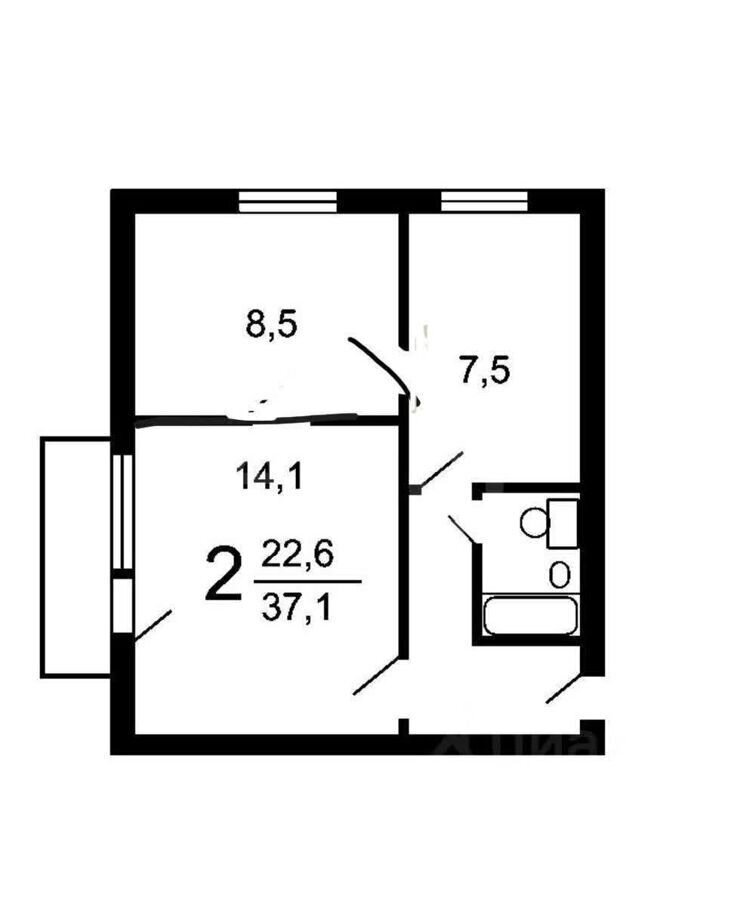 квартира г Москва метро Молодежная ул Ельнинская 22к/1 фото 12