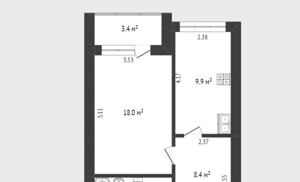 квартира г Тюмень р-н Центральный ул Газовиков 53к/1 фото 10