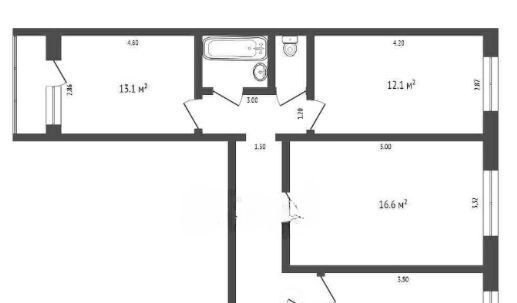 квартира г Тюмень р-н Ленинский ул Домостроителей 6а фото 20