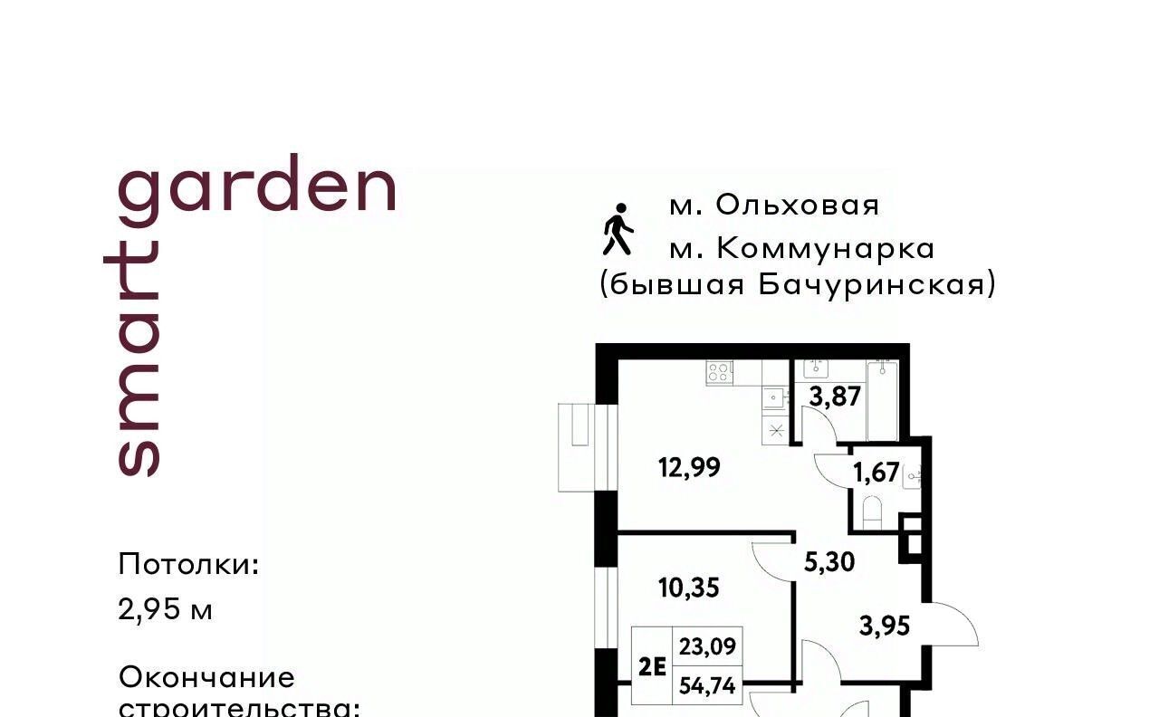 квартира г Москва п Сосенское п Газопровод метро Коммунарка Смарт Гарден жилой комплекс фото 1