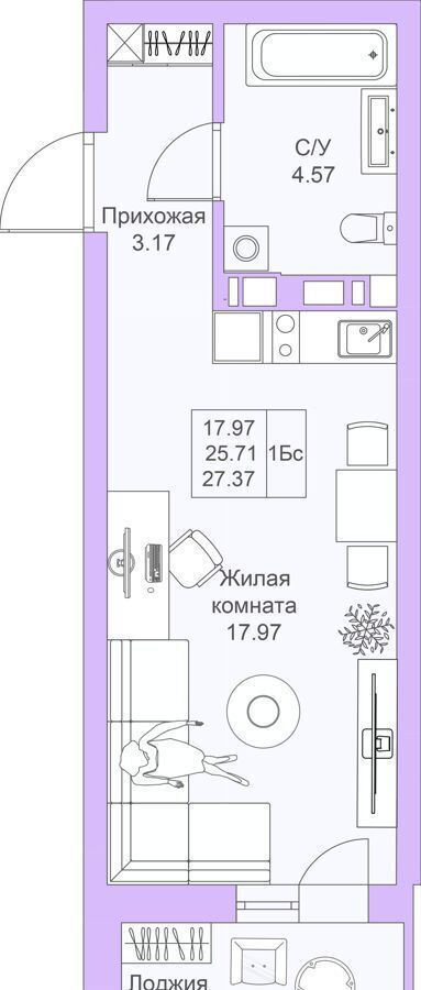 квартира г Казань р-н Советский ул Александра Курынова 3 ЖК «Светлая долина» корп. 1 фото 3