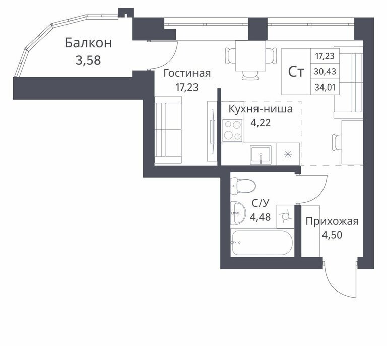 квартира г Новосибирск р-н Калининский Заельцовская ул Игарская 42/1 Кулацкий фото 1