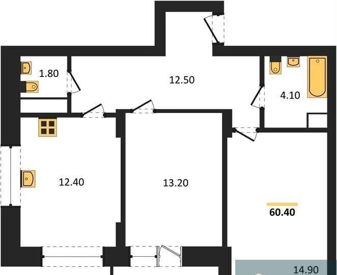 квартира г Воронеж р-н Железнодорожный б-р Содружества 1 ЖК «Джаз» фото 1