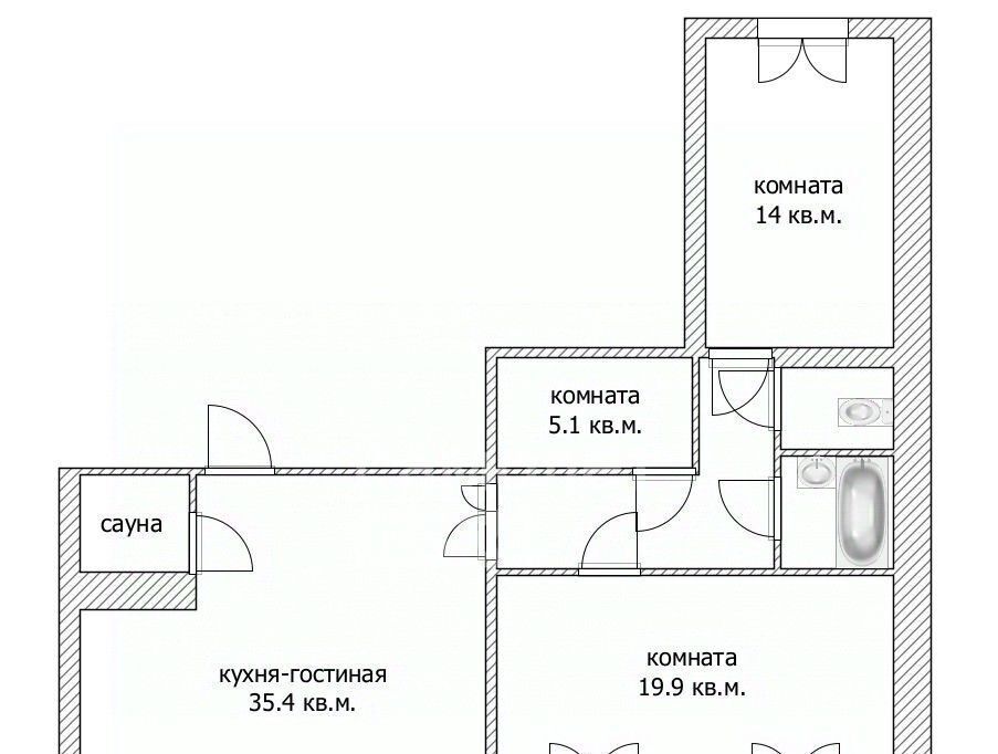 квартира г Пермь р-н Дзержинский ул Челюскинцев 2а фото 2