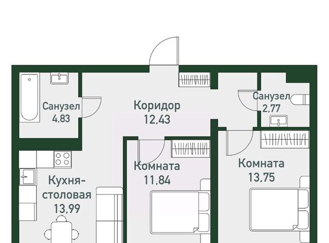 р-н мкр Привилегия ул Спортивная Кременкульское с/пос фото